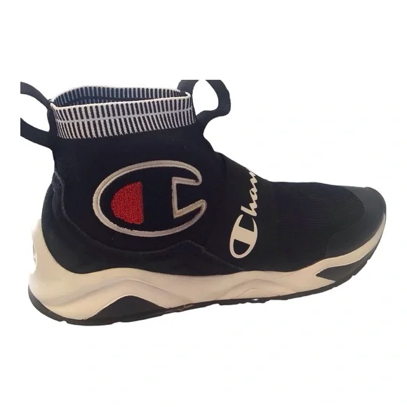 Champion Rally Pro Hi Top Shoes CM100018 Black Sz 11M - Picture 2 of 8